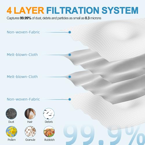 14 Packs Vacuum Dust Bag Compatible with Dreame L10 Ultra / L10s Ultra / L20 Ultra / L30 Ultra / X20 Pro / X20 Pro Plus Robot Vacuum, 3L Large Capacity Auto-Seal Replacement Bag Accessories Set