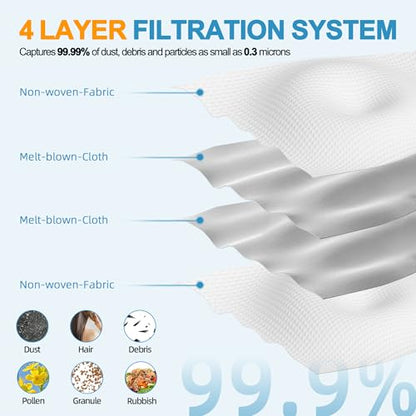 14 Packs Vacuum Dust Bag Compatible with Dreame L10 Ultra / L10s Ultra / L20 Ultra / L30 Ultra / X20 Pro / X20 Pro Plus Robot Vacuum, 3L Large Capacity Auto-Seal Replacement Bag Accessories Set