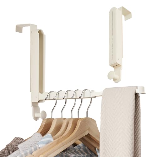 RFOUO Over The Door Hooks Hanger,Fits Door up to 1 3/4",Milky White, 2 Pack - color: Fit 1 3/4" Door Milky White, size: 2 Pack