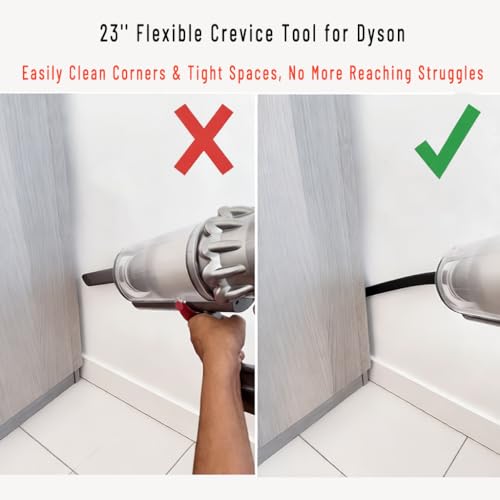 23'' Flexible Crevice Tool & Extension Hose Attachments for Dyson Vacuum - style: Flexible Crevice Tool & Extension Hose for dyson