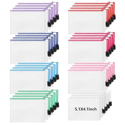 Jetec 32 Mesh Zipper Bags Bikini, Classic Color, 5.1 x 4.1 Inch, 32 Pcs - color: Classic Color, size: 5.1 x 4.1 Inch
