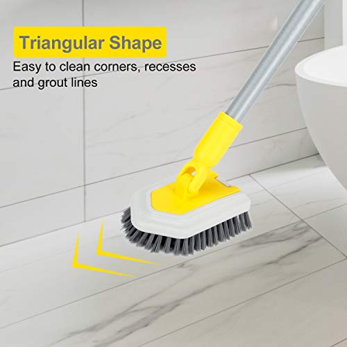 Stiff Bristles Brush Refill Fit Lalafancy Shower Bathtub Cleaning Brush - color: Gray, size: Stiff Bristles Brush
