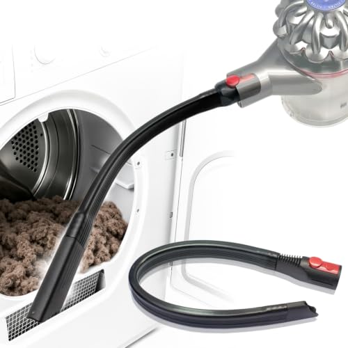 Flexible Crevice Tool for Dyson V7 V8 V10 V11 V15 Gen5 Cordless Vacuums - Vacuum Accessories & Attachments for Dryer Vent, Car Detailing and Corners Cleaning - Dryer Vent Cleaner Kit