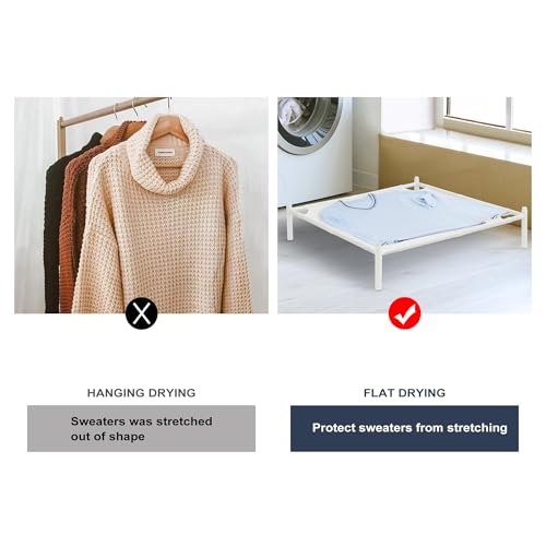 STO STO Sweater Drying Rack, 1-Pack Stackable Mesh Clothes Drying Rack, Laundry Drying Rack for Sweaters, Socks, Toys, White - style: 1 Pack