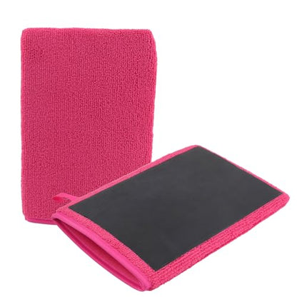 2PCS Car Clay Mitt Auto Detailing,Soft Clay Bar Mitt for Cleaning Car Surfaces,Anti-Scratch Clays Mitts for Cars Detailings to Replace Traditional Clays Bar Cars Accessories (Hot Pink) - color: Hot Pink/2pcs