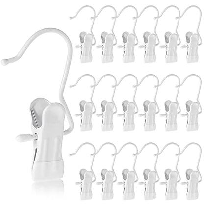 Hotop 20 Pieces Boot Hanger Clips Heavy Duty Closet Space Saving, White - color: White