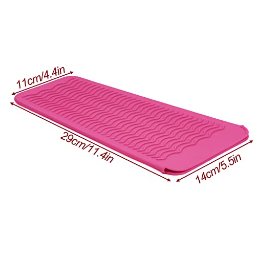 Silicone Heat Resistant Mat Pouch for Hair Straightener,Curling Iron, Pink - color: Pink, size: 1 Pack