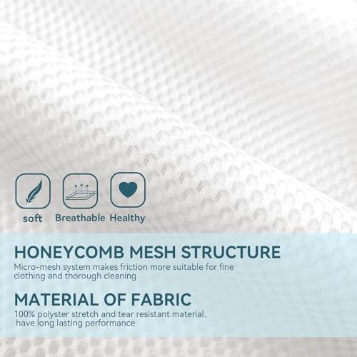Honeycomb Mesh Laundry Bags for Delicates, Travel Storage Organize Bags,Clothing Washing Bags for Underwear, Lingerie, Bra, Blouse, Stocking, Socks, Jacket, Coat, Blanket, Shoes,Extra Strong(S+M+L) - size: S+M+L