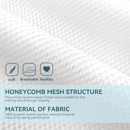 Honeycomb Mesh Laundry Bags for Delicates, Travel Storage Organize Bags,Clothing Washing Bags for Underwear, Lingerie, Bra, Blouse, Stocking, Socks, Jacket, Coat, Blanket, Shoes,Extra Strong(S+M+L) - size: S+M+L