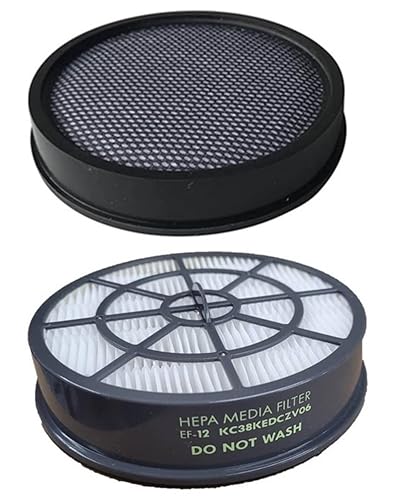 Filter Kit Compatible with Kenmore CrossOver - Progressive - Elite Pet Friendly Bagless Upright Vacuum Cleaner. 1 KC44KDMTZ000 Washable Pre Filter + 1 EF 12-60512 - KC38KEDCZV06 Exhaust HEPA Media.