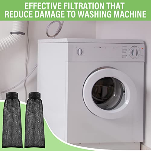Shappy 24 Pack Washing Machine Lint Traps with Cable Ties (Black) - color: Black