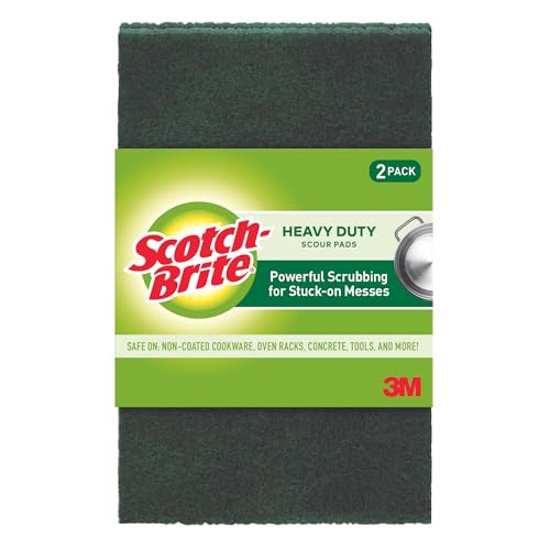 Scotch-Brite Heavy Duty Scour Pads, 6 in. x 3.8 in. (Green) / 2-Pack