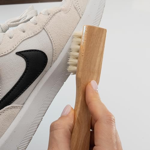 KONEX Laundry Brush - European Economy Laundry Brush for Stains on Clothes, Incredible Stain Remover with Sturdy Bristles, Convenient Handheld Design for Effortless Cleaning - color: White