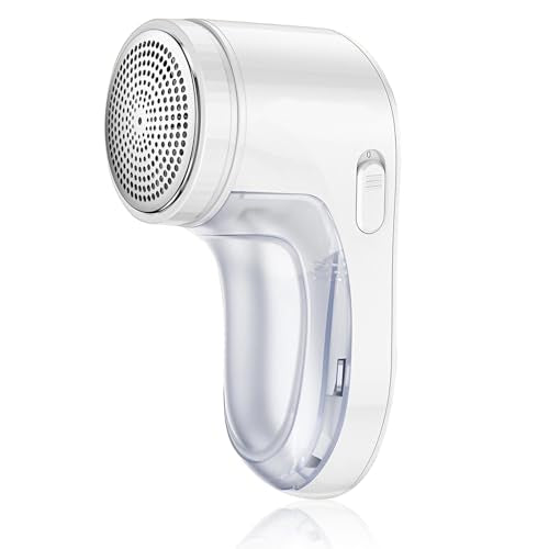 Electric Fabric Shaver, Lint Remover for Clothes, Rechargeable Sweater Shaver to Remove Fuzz and Pill for Sweater, Delicates, Bedding and Couch (White) - size: Standard