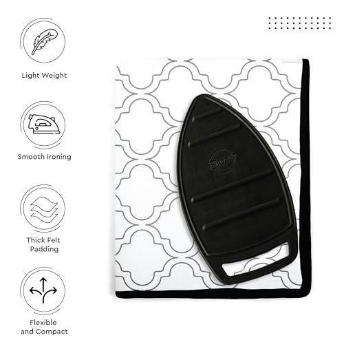 Encasa XO Ironing Mat for Table Top, Heat Resistant Pad, Large, 48"x28" - color: White Tiles, size: Large