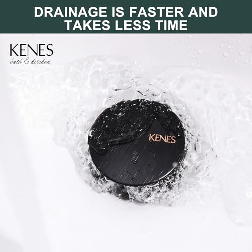 KENES 2 Pack Oil Rubbed Bronze Pop Up Bathroom Sink Drain with Overflow - color: Oil-rubbed Bronze X 2, size: Big Pop up Cap (With Overflow)