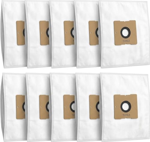 10 Pack Type Z HEPA Vacuum Bags Compatible with Riccar Moonlight, Pizzazz, Sunburst & Simplicity Jill, Jack, Snap Canister Vacuums, Replaces Part RZH-6 / SZH-6