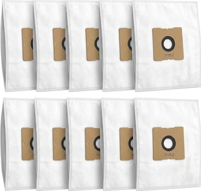 10 Pack Type Z HEPA Vacuum Bags Compatible with Riccar Moonlight, Pizzazz, Sunburst & Simplicity Jill, Jack, Snap Canister Vacuums, Replaces Part RZH-6 / SZH-6