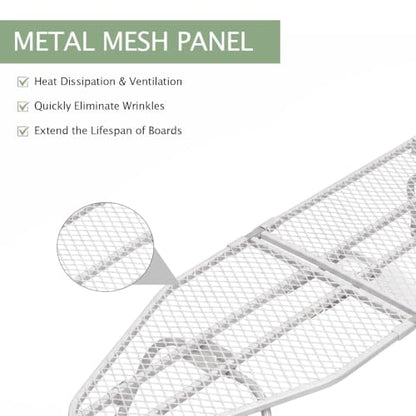 SheeChung Small Ironing Board 12"x32",Mini Iron Board with Metal Mesh Base - style: Green Leaf-32x12
