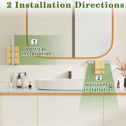 Alise Hand Towel Holder Brushed Towel Bar for Bathroom Wall Mounted 16 Inch - color: Brushed, size: 16-Inch