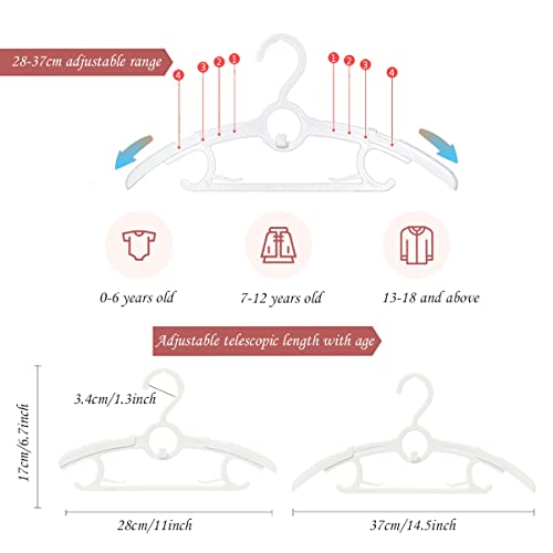 Baby Closet Hangers,20Pack Space Saving Kids Hangers White, - color: White, size: 20 pieces