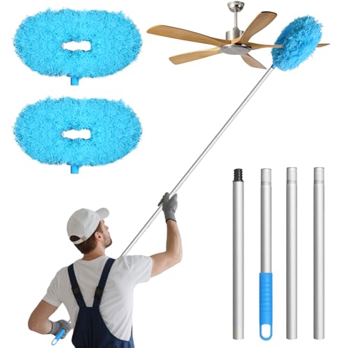 Eunice 2 Ceiling Fan Cleaner Dusters with 1 Extension Pole, Blue 4.2FT - color: Blue2, size: 4.2FT
