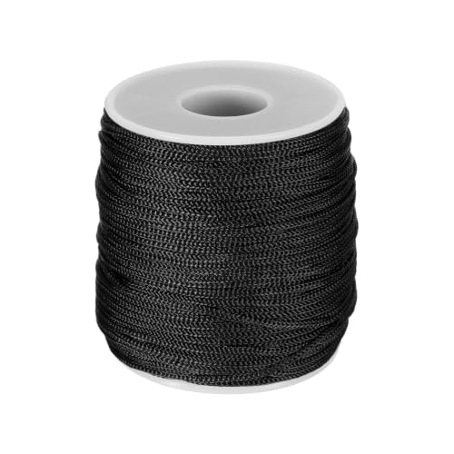 MECCANIXITY 5/64" Polypropylene Rope Braided Ropes, 255ft Black - color: Black, size: 5/64 Inch 255ft