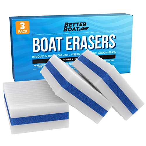 Boat Erasers by Better Boat, Cleaning Sponge for Scuff Marks and Grime - style: 3 Pack