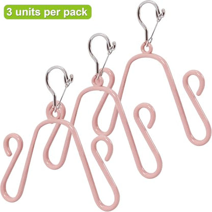 Shoe Drying Hanger for Washing Machine Shoes – Stainless Steel 3-Pack, Space-Saving Sneaker Dryer for Fast Air Drying, Laundry Room & Closet Shoe Organizer (Pastel Pink) - color: Pastel Pink