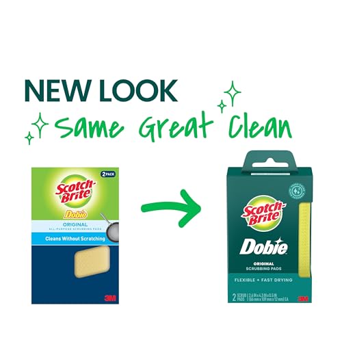 Scotch-Brite Dobie Non-Scratch All-Purpose Scrub Pads, 12 Pack