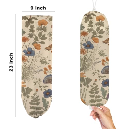 2Pcs Butterfly Plastic Bag Holder, Wall Mount Grocery Bag Holder - color: multicolour 1331