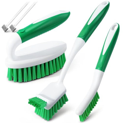 Holikme 5 Pack Cleaning Brush Scrub Brush Kitchen Brush for Floor,Green - color: Green