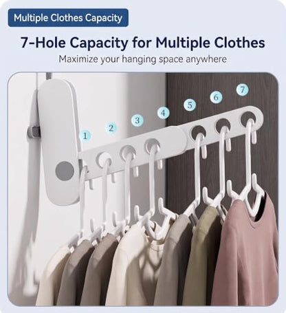 Mesosify Travel Drying Rack with 6 Foldable Hangers, Portable Drying Rack & Portable Hangers Set for Clothes, Swimsuits, Cruise Ship, RV, Camping, Hotel Room & Small Apartment
