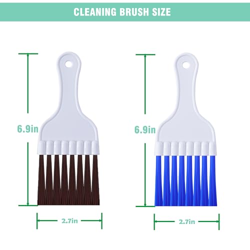 4Pcs Air Conditioner Fin Cleaner kit AC Coil Cleaning Brush Condenser Fin Straightener AC Evaporator Comb Radiator Repair Clean Tool (4 Brown and Blue) - color: 4 Brown and Blue