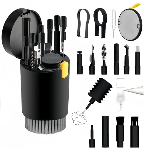 20-in-1 Laptop Phone Screen Earbud Cleaning Kit, Keyboard Cleaner Kit - color: Black