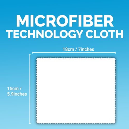Microfiber Cleaning Cloths 6 Pack – 6x7 Inch Lint‑Free Lens & Screen Cleaner – Eyeglass Camera Phone Tablet TV Cloth – Reusable Scratch‑Free Streak‑Free – 3 Dark Grey & 3 White Individually Wrapped