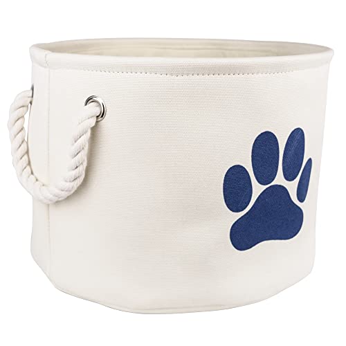 Bone Dry Pet Storage Collection Collapsible Bin, Medium Round, Off-White - color: Off-White, size: Medium Round
