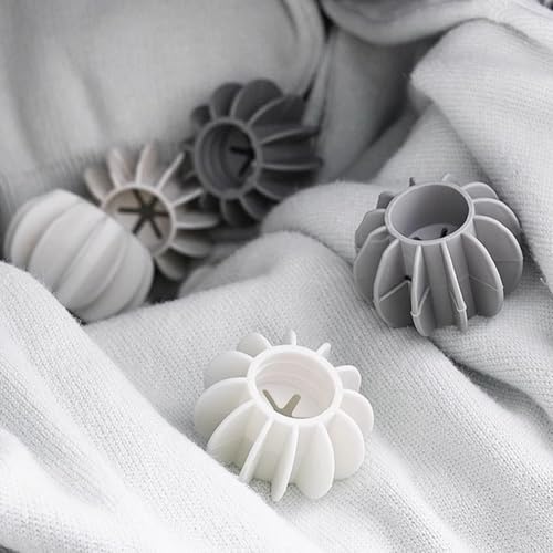 10 Pcs Reusable Laundry Scrubbing Balls - Tangle-Free Washer Balls for Effective Washing and Cleaner Clothes,White - color: White