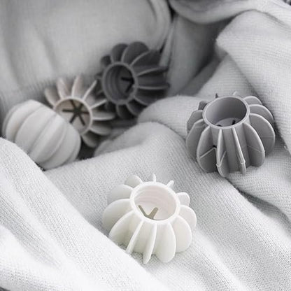 10 Pcs Reusable Laundry Scrubbing Balls - Tangle-Free Washer Balls for Effective Washing and Cleaner Clothes,White - color: White