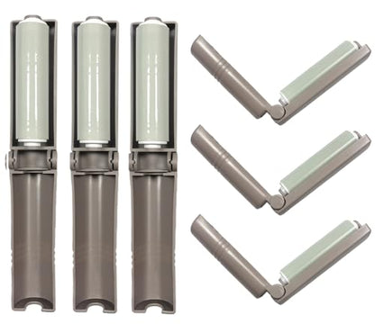 Mini Reusable Lint Roller 6 Pack, Washable Sticky Gel Lint Remover, Grey - color: 6 Pack, Grey