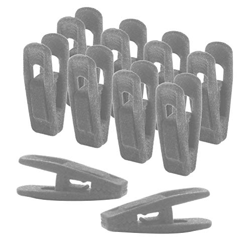 Velvet Clips, 20 Pack, Durable Non- Breaking Material, Matching Hangers of Our Brand and Your existing Velvet Hanger, Suitable to Hang Many Types of Clothes. (Grey (Charcoal)) - color: Grey (Charcoal)