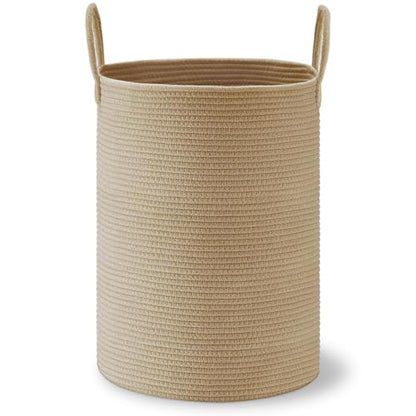 VIPOSCO 72L Tall Woven Laundry Basket Hamper, Jute - color: Jute, size: 72L