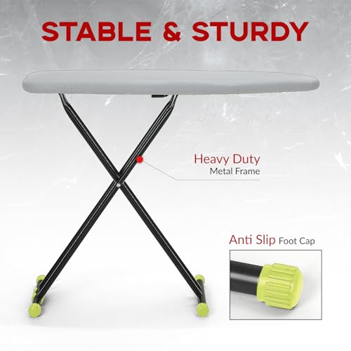 Ironing Board Full Size 54x14, RAINHOL Gray Height Adjustable Iron Board - color: Gray, size: 54"L x 14"W