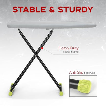 Ironing Board Full Size 54x14, RAINHOL Gray Height Adjustable Iron Board - color: Gray, size: 54"L x 14"W