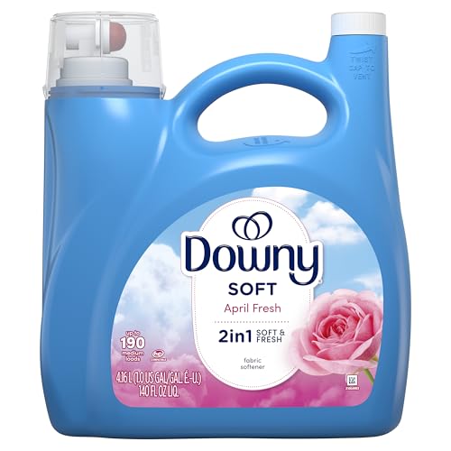 Downy Liquid Fabric Softener,April Fresh 2-in-1 Fresh & Soft,140 Fl Oz,190 Loads,Fabric Conditioner For Freshness And Softness,(Pack of 2) - size: 140 Fl Oz (Pack of 2)