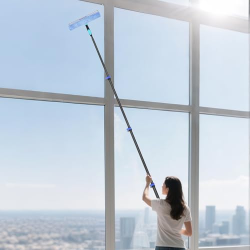 DOBEN 4.7-24FT Carbon Fiber Window Squeegee with Extension Pole