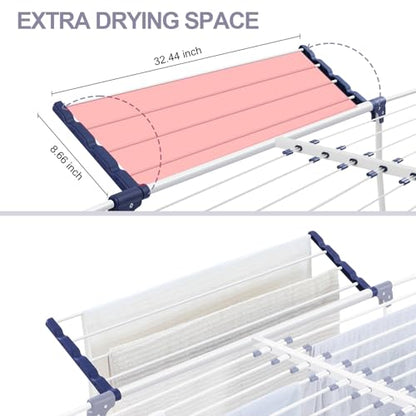 APEXCHASER Clothes Drying Rack, Drying Rack Large Space with 2 Wings - style: 2 Wings