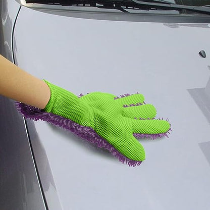 BokWin 2-Pack Car Wash Mitt, Purple - color: Purple