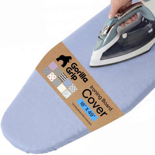 GORILLA GRIP Padded Ironing Board Cover, 18x49, Blue - color: Blue, size: 18" X 49"