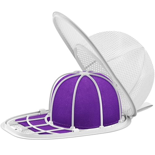 Hat Washer for Washing Machine Hat Washer Cage Hat Cleaner for Baseball Caps Fit for Adult and Kid's Baseball Caps - color: Creamy White